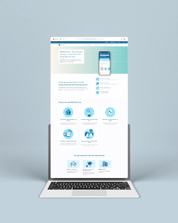 Thiết kế website Edubao – giao diện desktop hiện đại