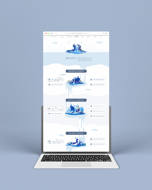 Thiết kế website Janna Beauty – giao diện desktop tại Đức